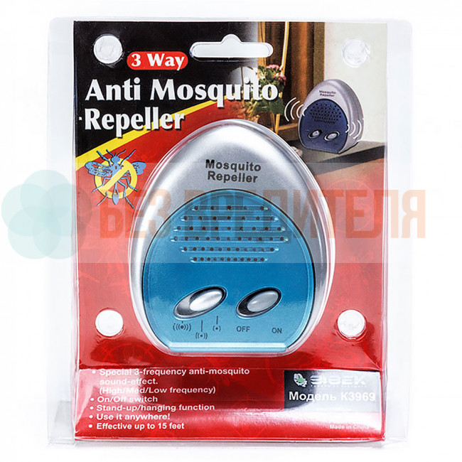 Ультразвуковой отпугиватель комаров ЭкоСнайпер K3969 Ультразвуковой отпугиватель комаров ЭкоСнайпер K3969