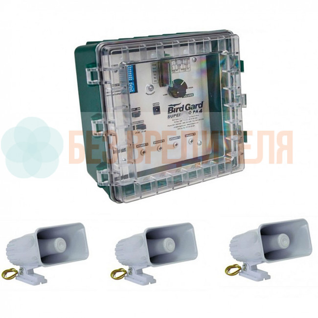 Отпугиватель птиц Bird Gard Super Pro PA-4 с четырьмя динамиками Отпугиватель птиц Bird Gard Super Pro PA-4 с четырьмя динамиками